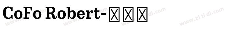 CoFo Robert字体转换